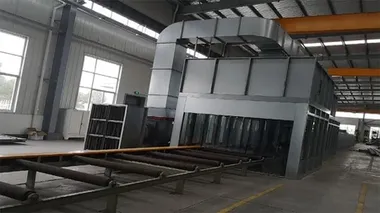 Línea automática de chorro de arena