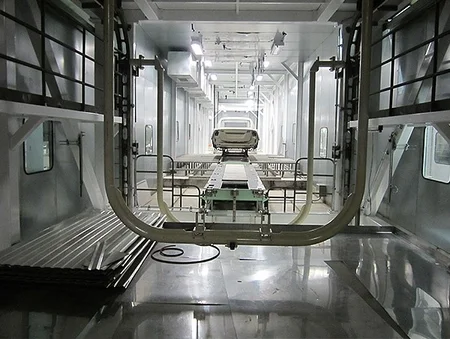 Estructura de la cabina de pretratamiento