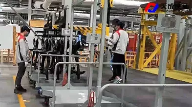 Inspección y descarga de piezas del chasis