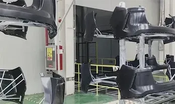 Inspección y carga de parachoques de automóviles